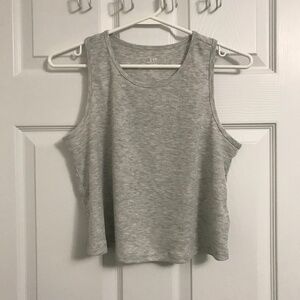 NWOT GAP Kids Muscle Tee Tank Top Girls 14 Plus Heather Grey Scoop Neck